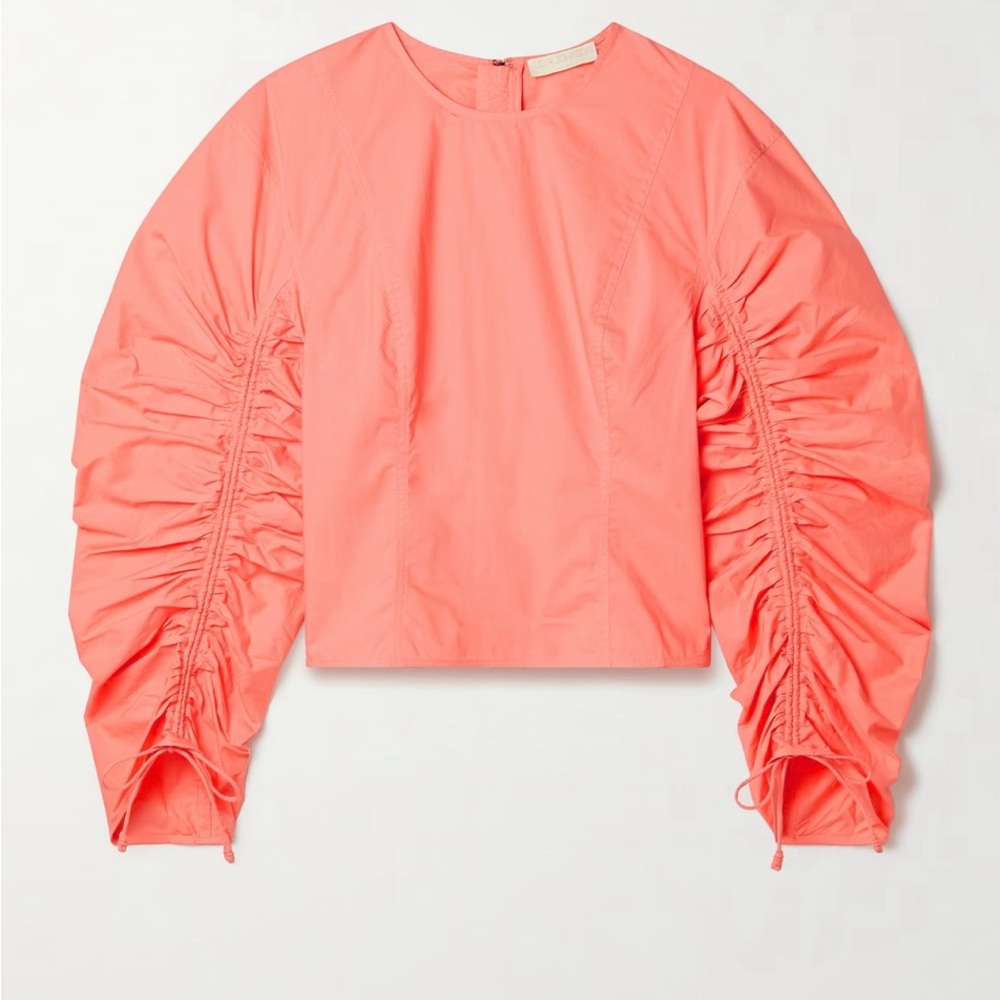 Ulla Johnson Coral Ruched Sleeve Blouse